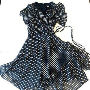 Tommy Hilfiger Navy Polka Dot Dress